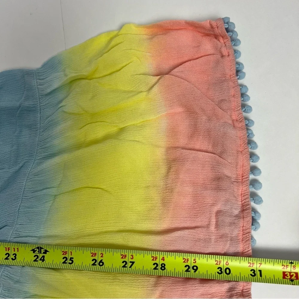 JUSTICE Girl’s Swimsuit Cover-Up Sz 14/16 Multi Colors Adjustable Straps